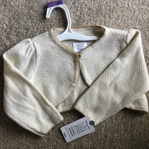 Never worn ivory and gold sweater with tags!